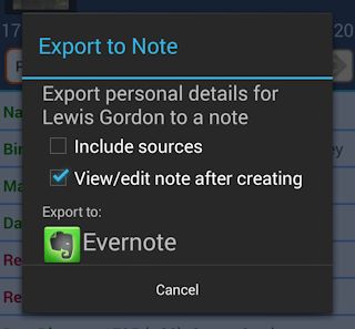 Export to Note
